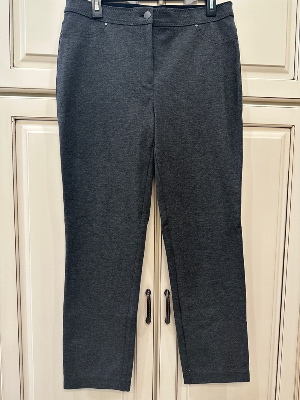 Charcoal Gray Stretch Ponte Pants